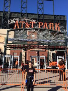 We made it! Mary's first Giants game. They lost Friday night in what was a good game until three of our players all made stupid base running moves ... but then we won two fabulous games on Saturday and Sunday. The season certainly isn't over!